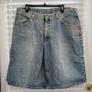 Vintage Streetwear Dad Shorts Men 36 Grunge Y2K Skater Blue Denim Indie Jorts